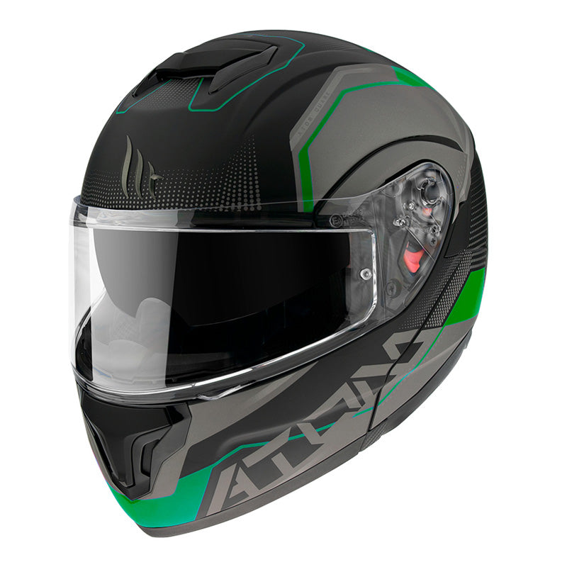 MT HELMETS ATOM SV QUARK E/S GREEN_HI_VIZ L 8503284E