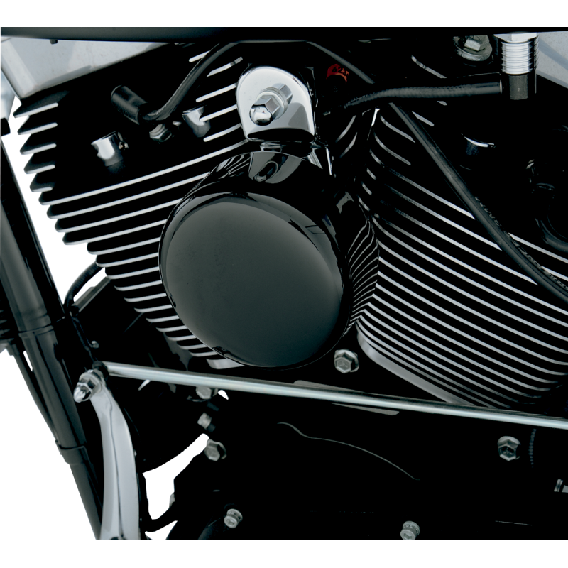 DRAG SPECIALTIES 91-19 ROUND BLK HORN COVER 2107-0044