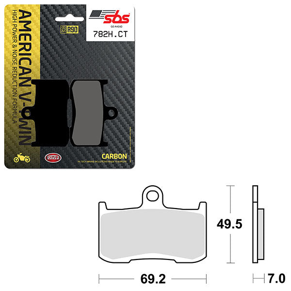 SBS HIGH POWER & NOISE REDUCTION CARBON BRAKE PAD 6510782100