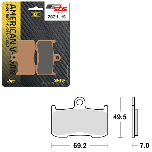SBS HIGH PERFORMANCE & NO DUST SINTER BRAKE PAD 6550782100
