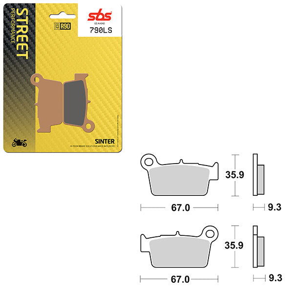 SBS PERFORMANCE LS SINTER BRAKE PAD 6260790100