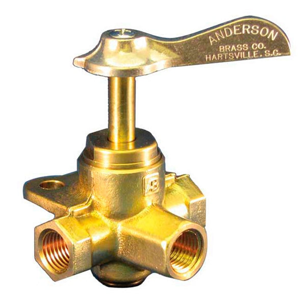 MOELLER THREE WAY VALVE BRASS 3/8" MOELLER 033312-10