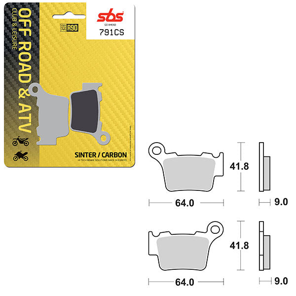 SBS CLUB, TRAILS & LEISURE CARBON BRAKE PAD 6330791100