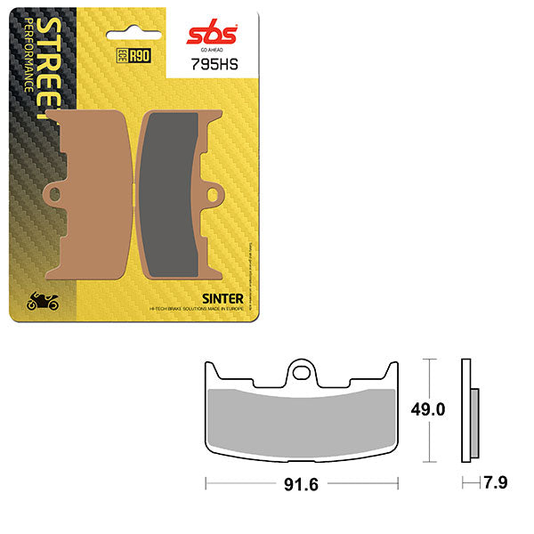SBS PERFORMANCE HS SINTER BRAKE PAD 6250795100