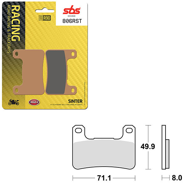 SBS ROAD RACING & TRACKDAYS SINTER BRAKE PAD 6470806100