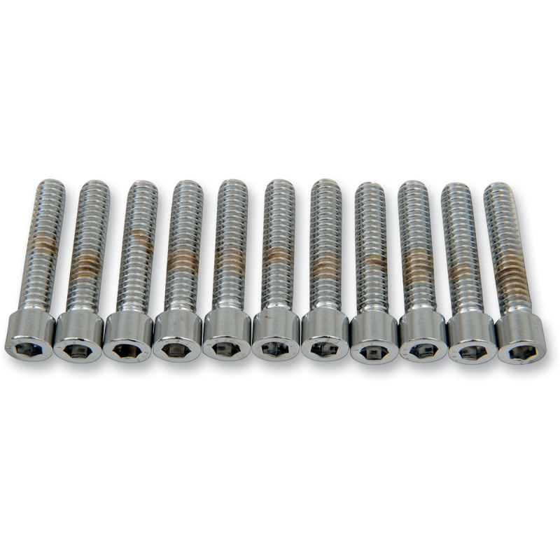 DRAG SPECIALTIES 1/4-20*1-1/4 SMOOTH ALLEN BOLTS CY-CHROME MPB182S