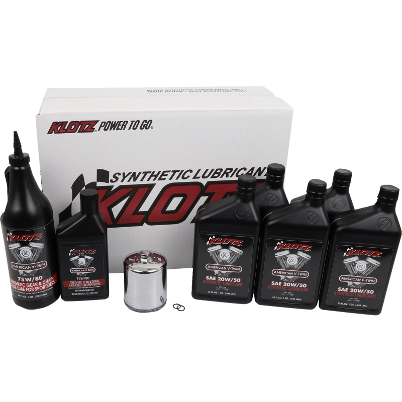 KLOTZ OIL PREMIUM COMPLETE 5 QUART SYNTHETIC OIL SERVICE KIT KH-110