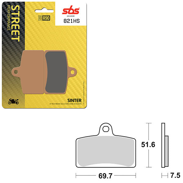 SBS PERFORMANCE HS SINTER BRAKE PAD 6250821100