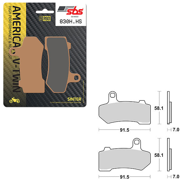 SBS HIGH PERFORMANCE & NO DUST SINTER BRAKE PAD 6550830100