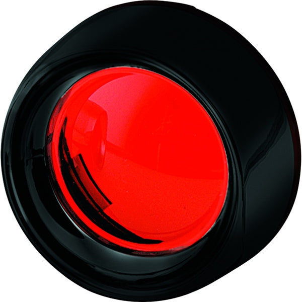 KURYAKYN BEZEL TURN SIGNAL W/RD LENS GLOSS BK 5482