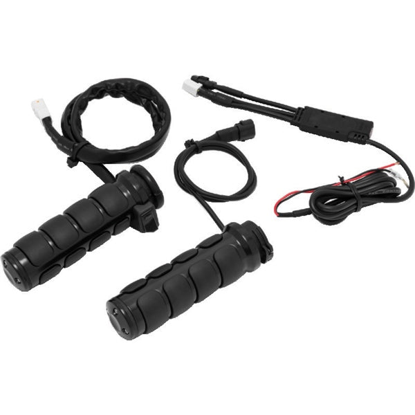 KURYAKYN HEATED GRIPS ISO DUAL CABLE GLOSS BK 6473