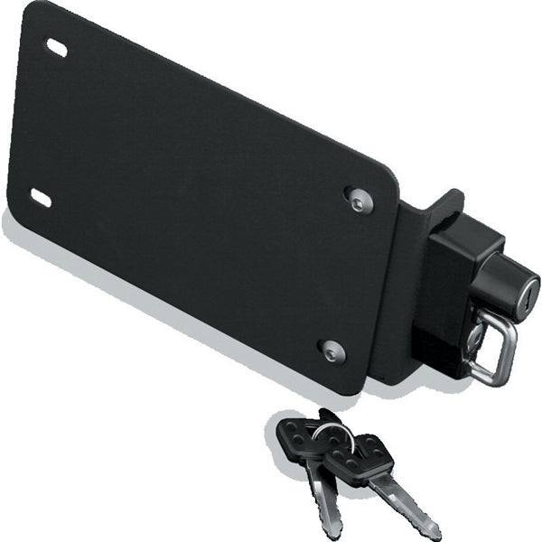 KURYAKYN HELMET LOCK LICENSE PLATE BK KURYAKYN 4248