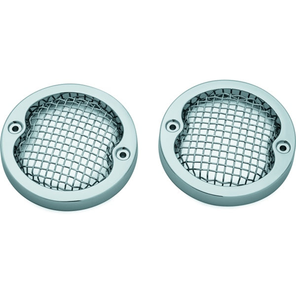 KURYAKYN TURN SIGNAL BEZEL MESH 3-1/4" CHRM 6513