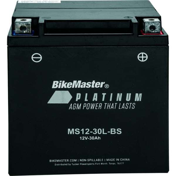 BIKEMASTER MS12-30L-BS AGM BATTERY 780728