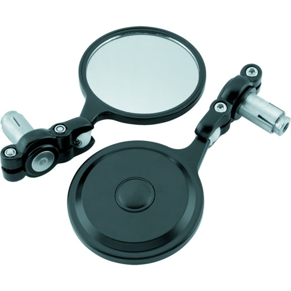 BIKEMASTER MIRROR BAREND 7/18" HANDLEBARS BK QTY2 600300