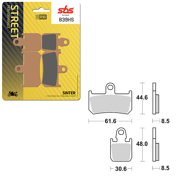 SBS PERFORMANCE HS SINTER BRAKE PAD 6250839100
