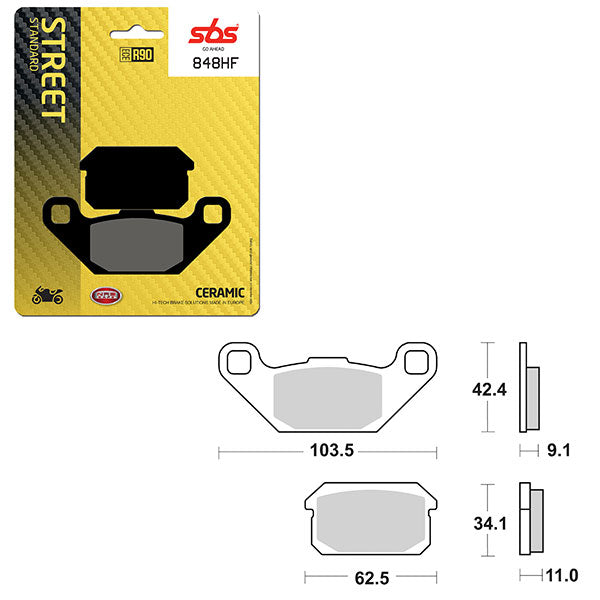 SBS ATV/UTV CERAMIC BRAKE PAD 6190848100
