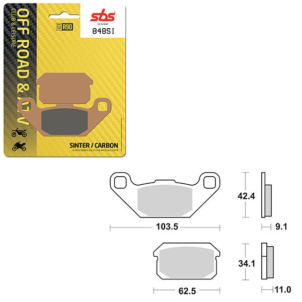 SBS ATV/UTV SINTER BRAKE PAD 6240848100