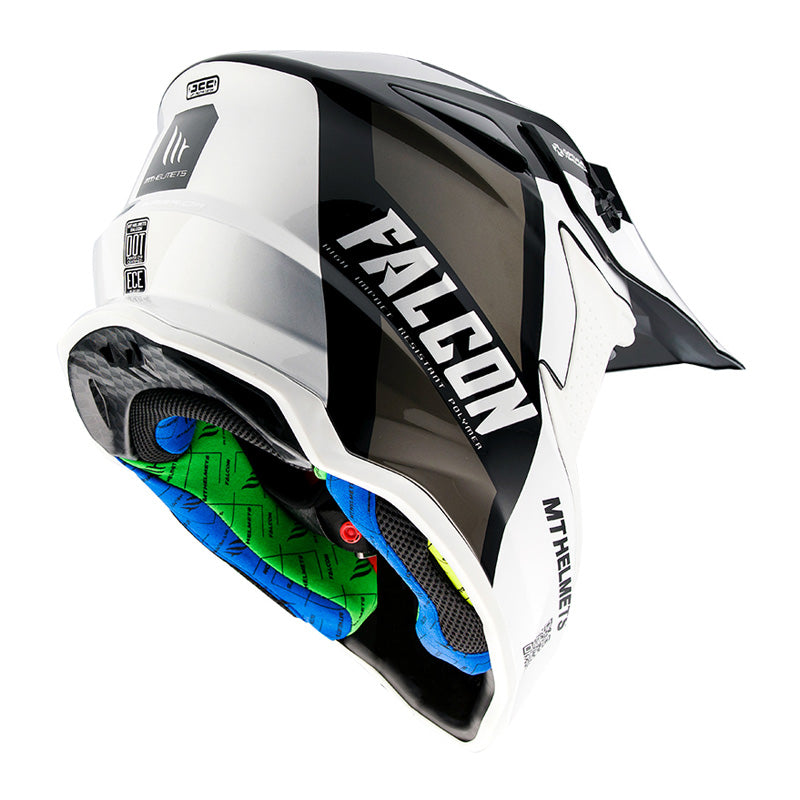 MT HELMETS FALCON WARRIOR WHITE L IT-221-556