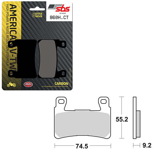 SBS HIGH POWER & NOISE REDUCTION CARBON BRAKE PAD 6510860100