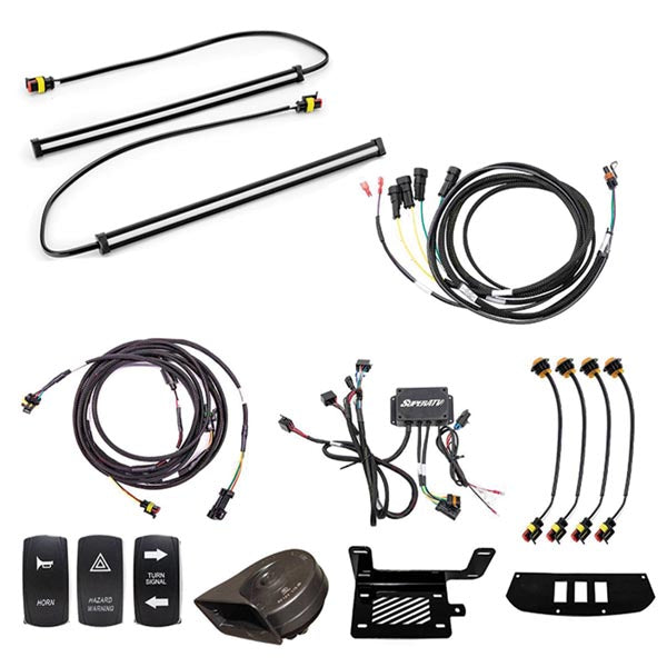 SATV CAN-AM COMMANDER DELUXE SELF-CANCELING TURN SIGNAL KIT WITH 12" LED CAN-AM TSK-CA-COM4-007-K12