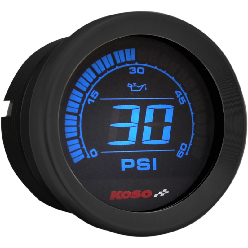 KOSO NORTH AMERICA OIL PRESSURE HD 2" BLK BA050430