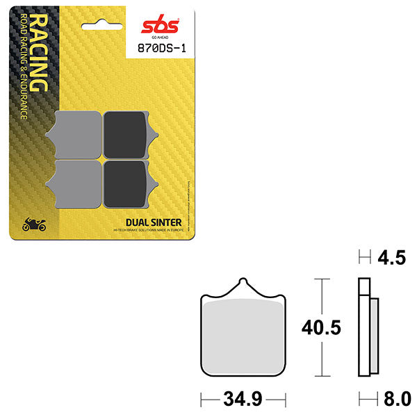 SBS DS-1 DUAL SINTER DYNAMIC RACING CONCEPT PAD 6370870106