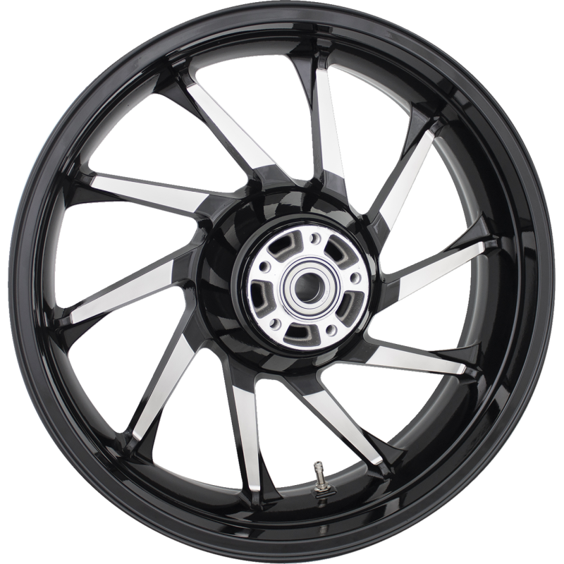 COASTAL MOTO CAST 3D HURRICANE REAR BLACK 18X5.5 ABS W/WO TPMS 09-22 FL 3D-HUR185BC-ABST
