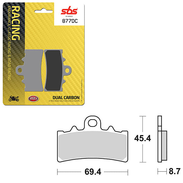SBS DUAL CARBON FRONT FOR RACE USE ONLY BRAKE PAD 6290877100