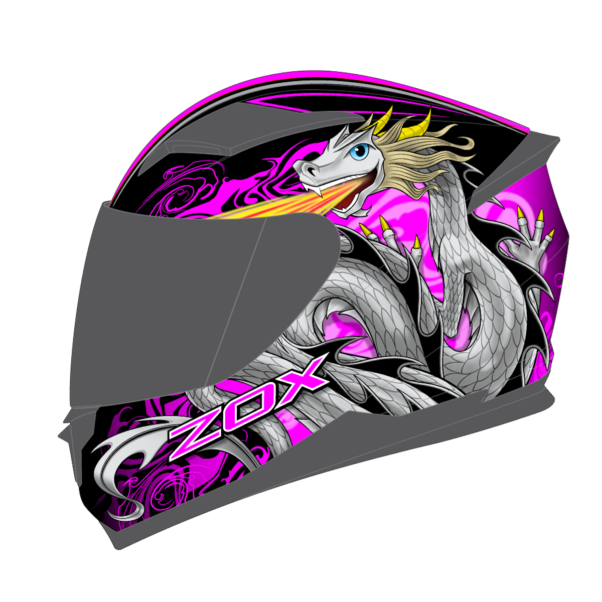 ZOX SONIC JR DRAGO BLACK/PINK L YM-209