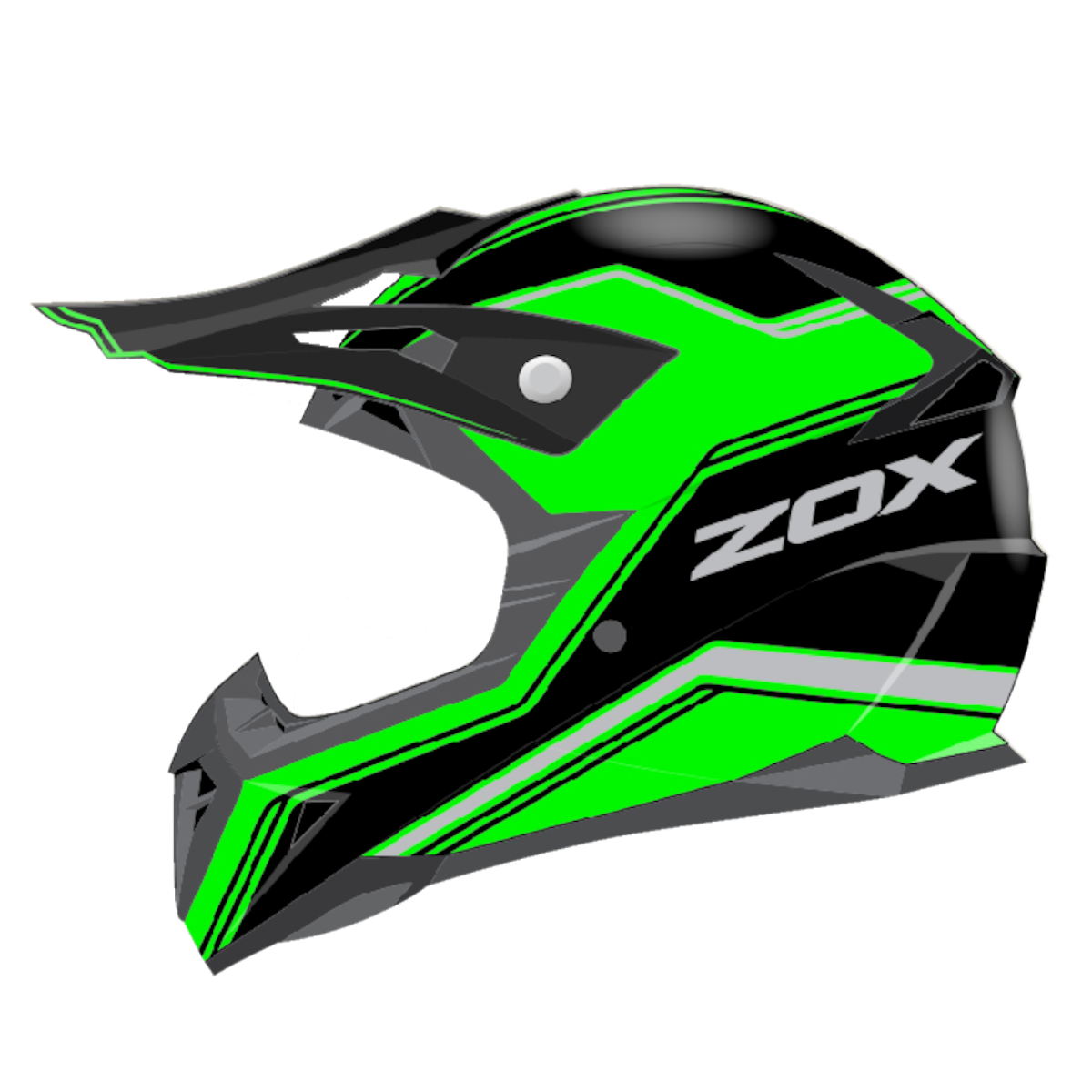 ZOX PULSE VIGOR BLACK/GREEN XL YM-915