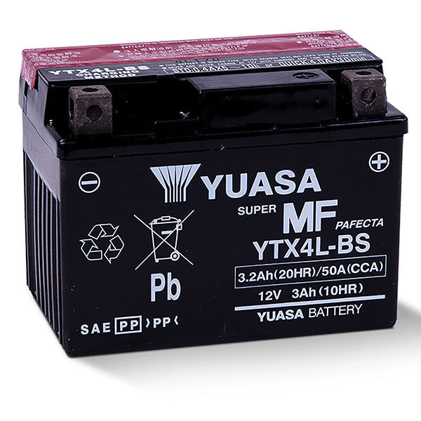YUASA AGM BATTERY YTX4L-BS YUAM62X4B