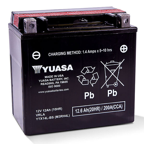 YUASA AGM BATTERY YTX14L-BS YUAM3RH4L