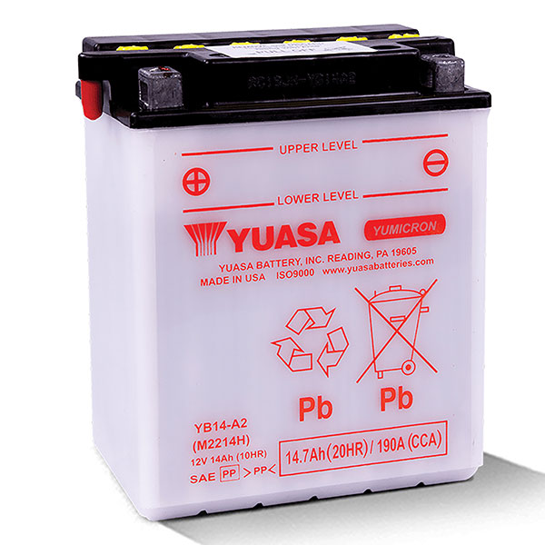 YUASA YUMICRON HIGH PERFORMANCE BATTERY YB14-A2 YUAM2214HIND