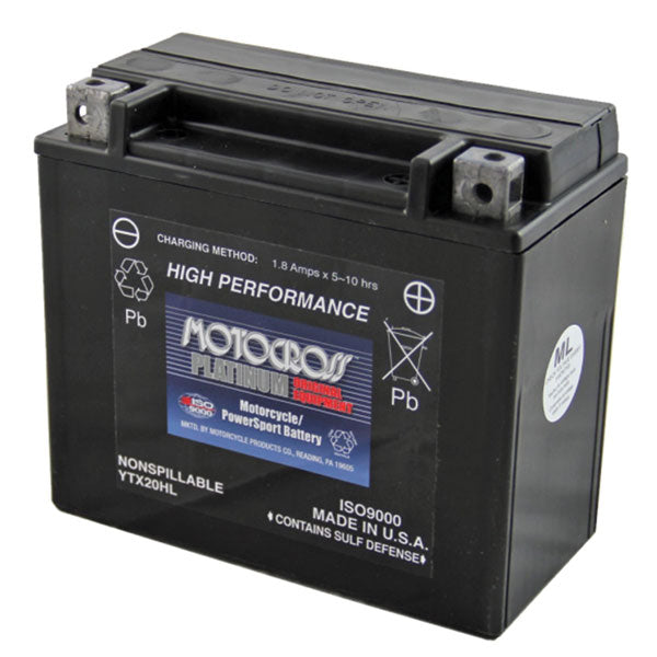 MOTOCROSS AGM HIGH PERFORMANCE BATTERY YTX20HL-BS MOSM620BH