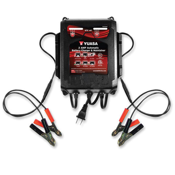 YUASA 2-BANK 2-AMP 6/12V CHARGER YUA2AMPCH