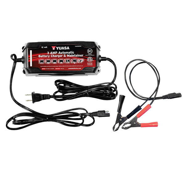 YUASA 3-AMP 12V CHARGER YUA3AMPCH
