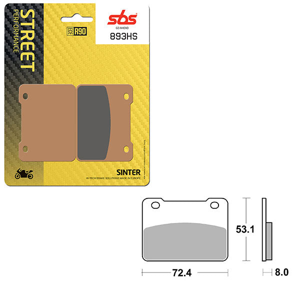SBS PERFORMANCE HS SINTER BRAKE PAD 6250893100
