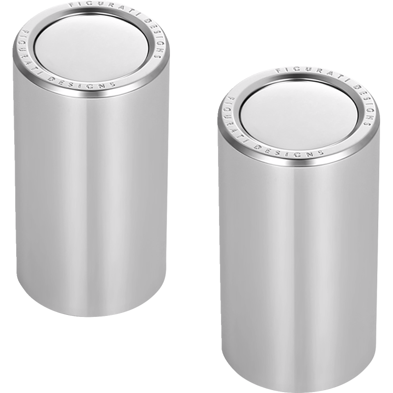 FIGURATI DESIGNS ND MAG DOCKING COVERS PLAIN SILVER 25.2X46.5MM FD60-DC-25.2/46.5-SS