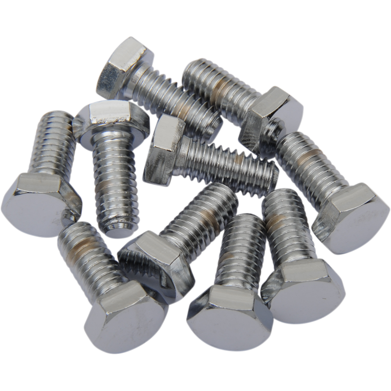 DRAG SPECIALTIES 5/16-18X3/4 HEX BLTS (10) COARSE CYCHROM MPB123