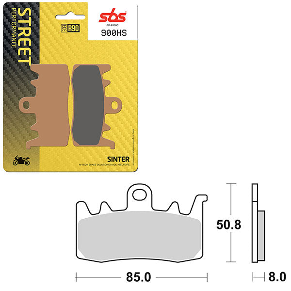 SBS PERFORMANCE HS SINTER BRAKE PAD 6250900100