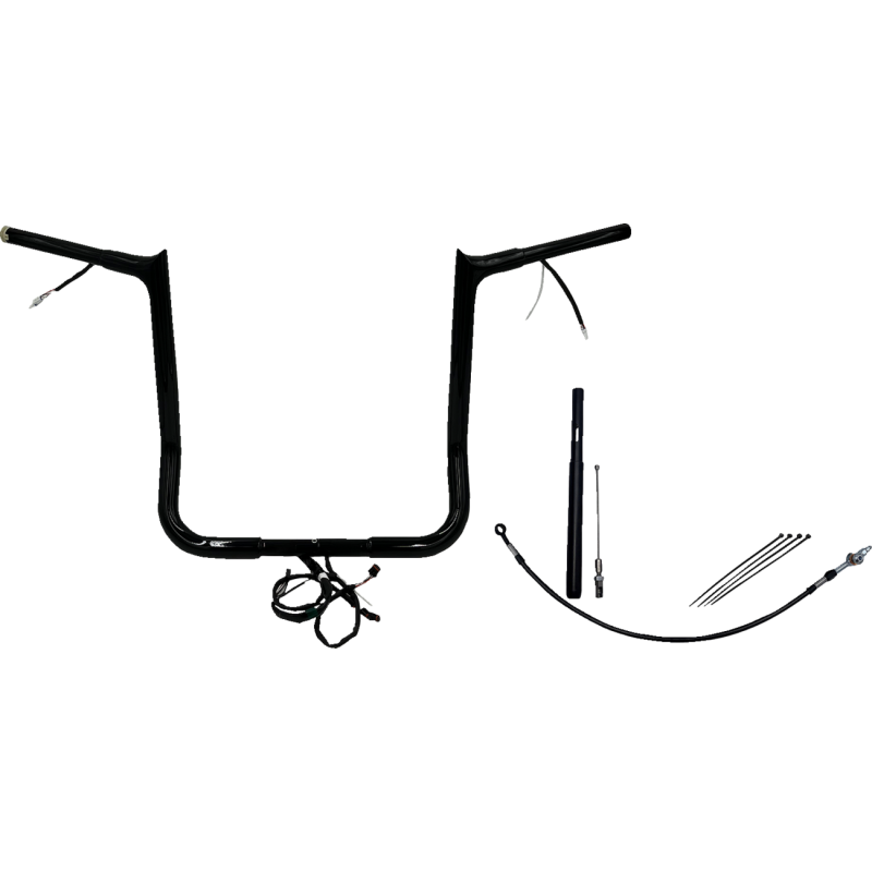 FAT BAGGERS INC HANDLEBAR KIT - POINTED TOP - 16" - BLACK 912016-B
