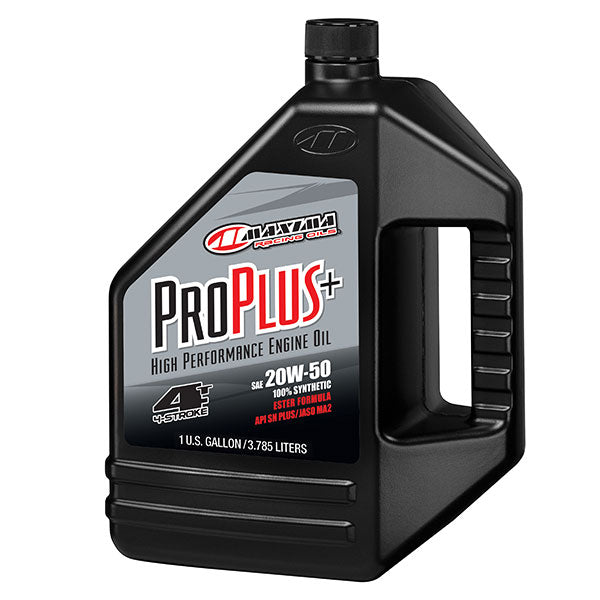 MAXIMA RACING OILS PRO PLUS+ SYNTHETIC 4-STROKE ENGINE OIL 20W50 128 OZ 30-039128-1