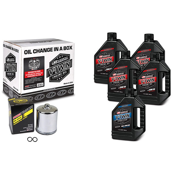MAXIMA RACING OILS V-TWIN OIL FULL CHANGE KIT SPORTSTER CHROME 90-119015PC