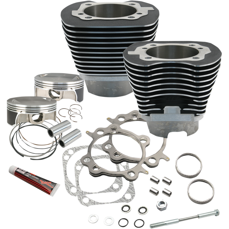 S&S CYCLE CYLINDER KIT 117"TC BLK 07-17 910-0221