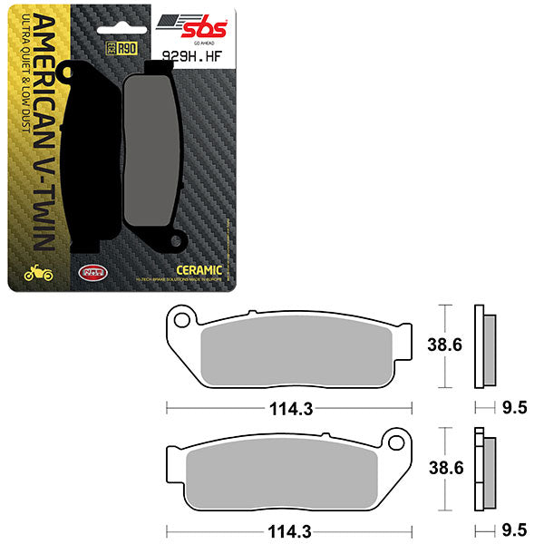 SBS HIGH POWER & NOISE REDUCTION CERAMIC BRAKE PAD 6490929100