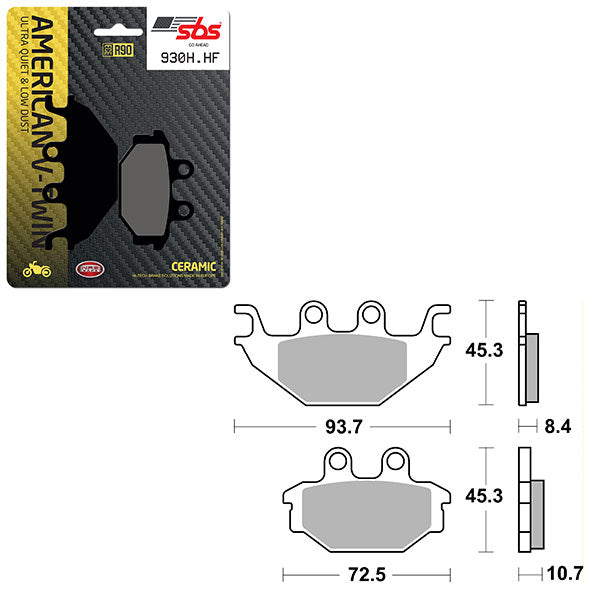 SBS HIGH POWER & NOISE REDUCTION CERAMIC BRAKE PAD 6490930100