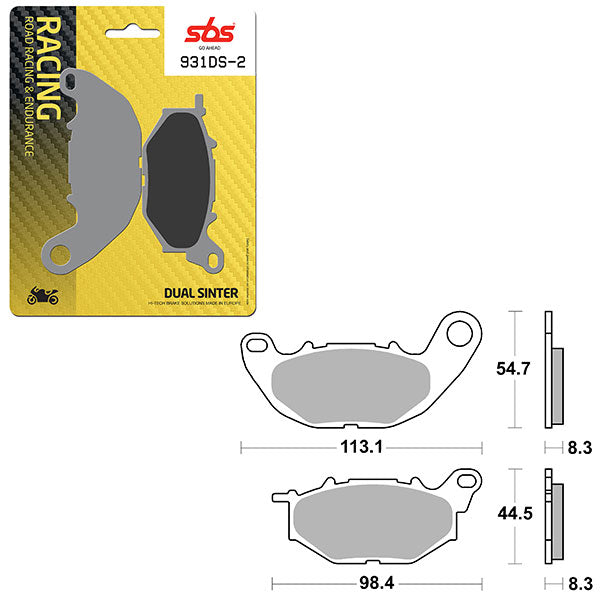 SBS DS-2 DUAL SINTER DYNAMIC RACING CONCEPT PAD 6410931106