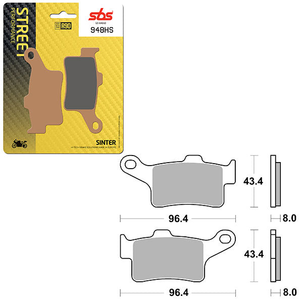 SBS PERFORMANCE HS SINTER BRAKE PAD 6250948100