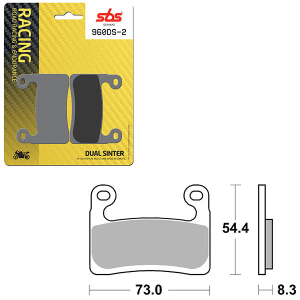 SBS DS-2 DUAL SINTER DYNAMIC RACING CONCEPT PAD 6410960106